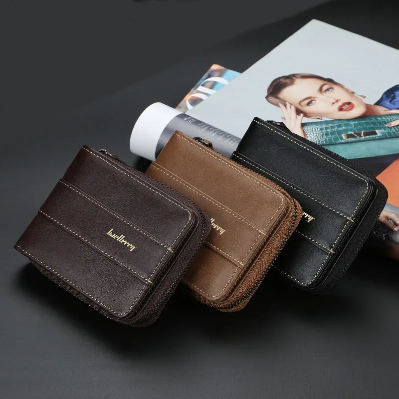 

2020 Wallet Men Classic Style Wallet Genuine Leather Men Purses Short Male Purse Card Holder Fashion Coin Pocket Clutch Bag