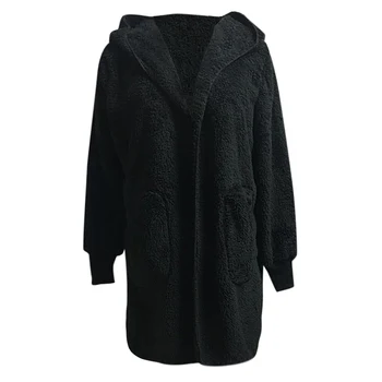 

Autumn and winter fashion women's jacke in the long section of two sides wearing anti-fur warm casual lady coat