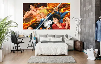 

[Self-Adhesive] 3D ONE PIECE 275 Japan Anime Wall Stickers Mural Decal Wall Murals AJ WALLPAPER Belly