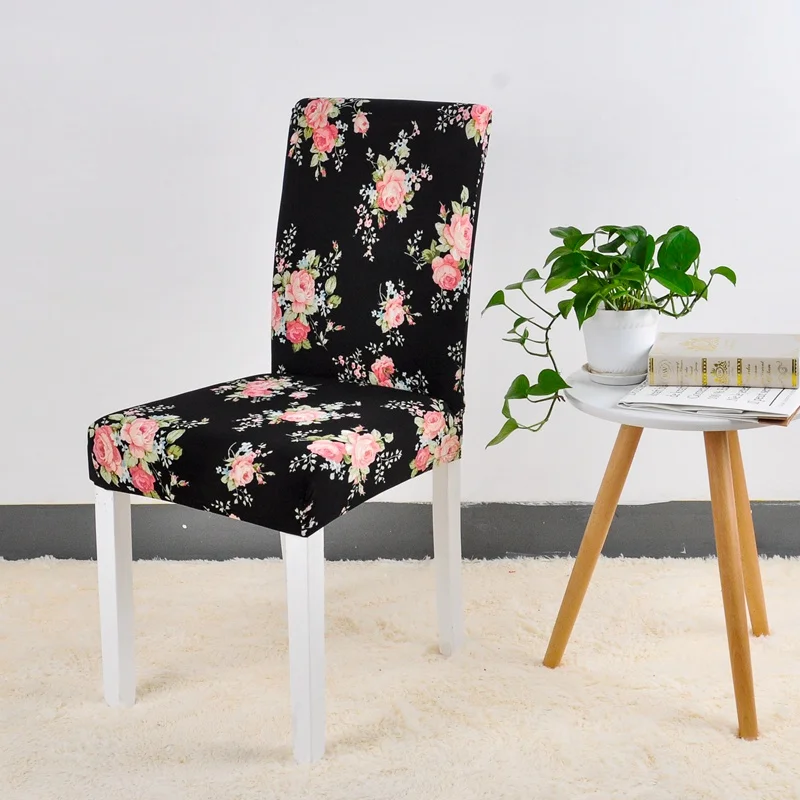 black rose chair cover