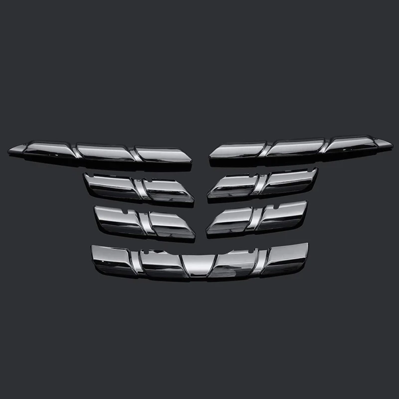 Новый Передняя решетка автомобиля крышка отделка литья Хром Abs протектор стикер