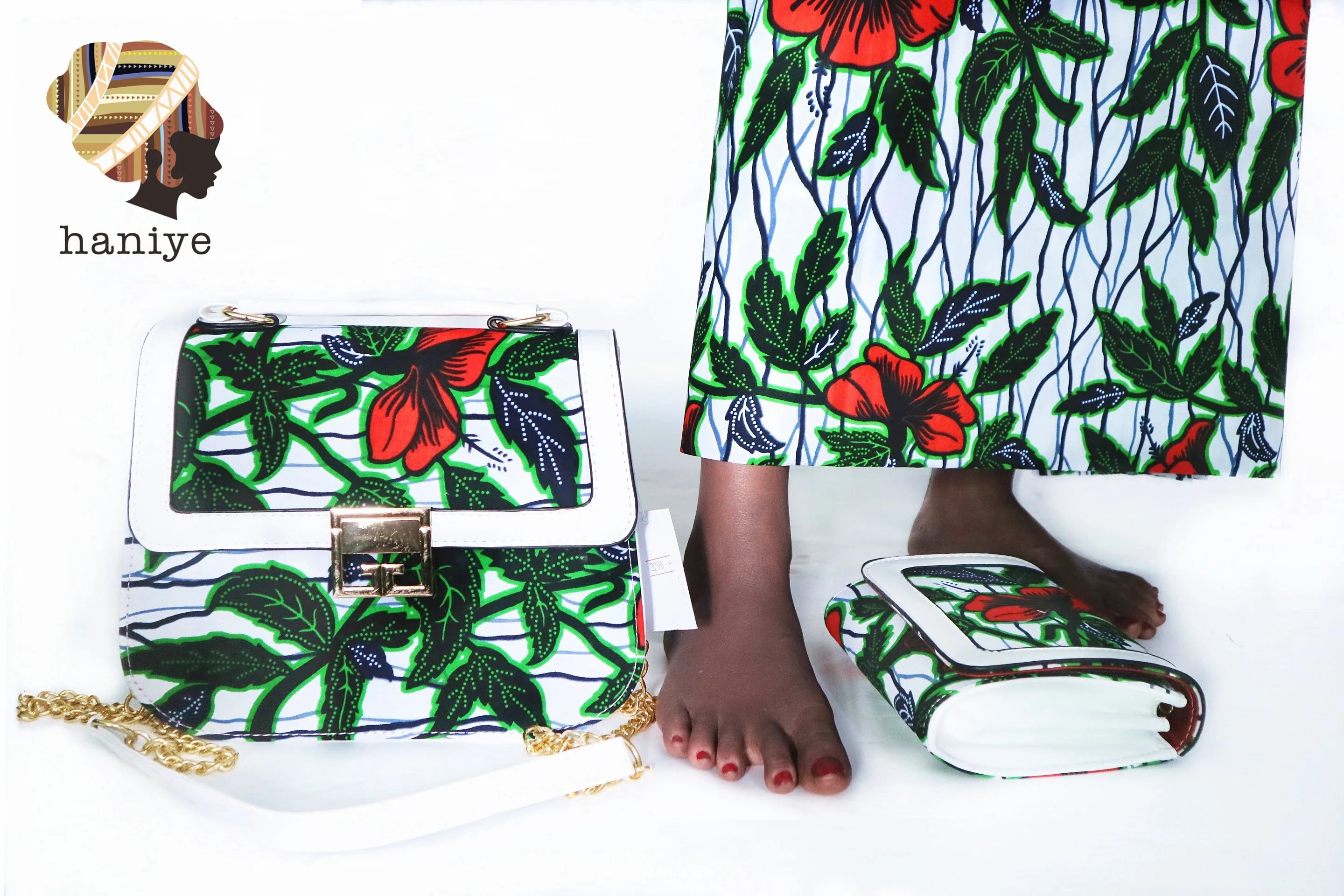 

2019 Hot style African WAX with bag set in African Party Nigerian style HL wax