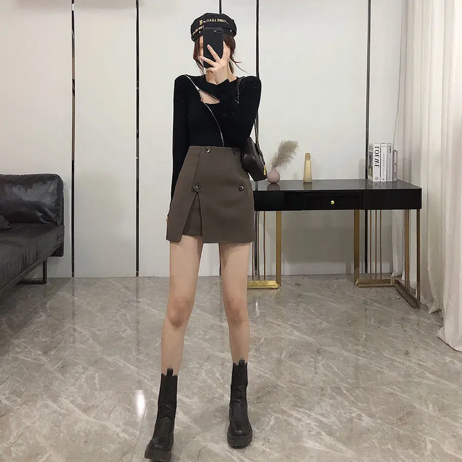 スカート MM STUDIO SKIRT (2516101011600 009) Skirts Womens Summer Vintage All-match Mini Ins Soft Chic