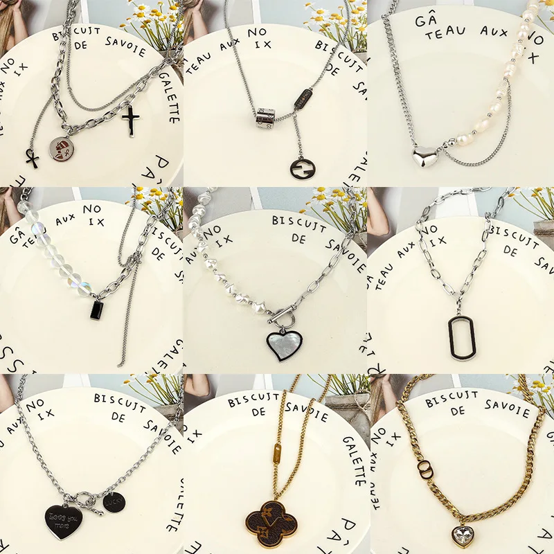2021 New Trendy Metal Ball Coin Cross Pendant Multi-layer Punk Design Long Chain Necklace For Women men Jewelry Gifts | Украшения и