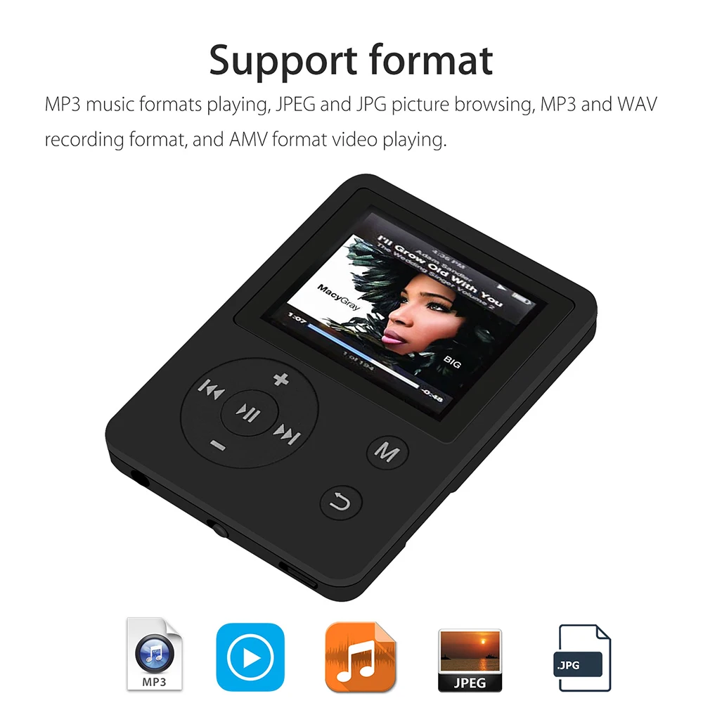 Портативный музыкальный плеер TIPTOP MP4 fm радио видео Hi Fi звукозапись без потерь