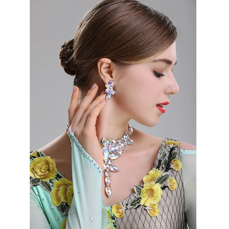 H2603 Women Dangle Earrings Professional Dance Accessories Latin Modern National Standard Performance Competition Jewelry |