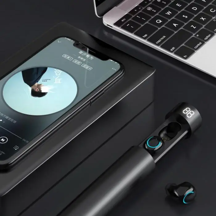 Bluetooth беспроводная гарнитура водонепроницаемые спортивные мини наушники 50 мАч с IPX5 зарядкой 2600 мАч V5.0 чехол да