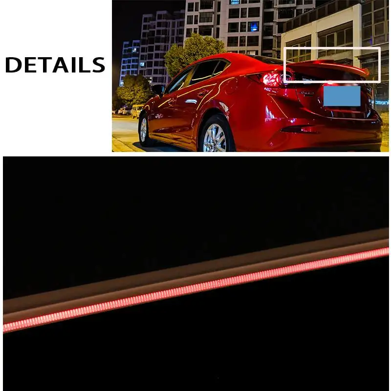 Спойлер для Mazda 3 Axela- светодиодный свет ABS Материал заднее крыло автомобиля праймер цвет задний спойлер