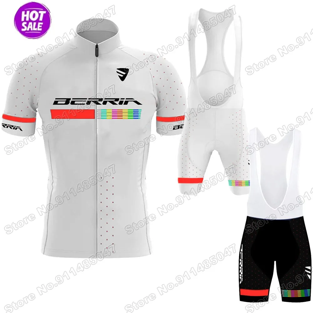 Белое Джерси для велоспорта Maillot 2021 Berria Мужская одежда костюм дорожного