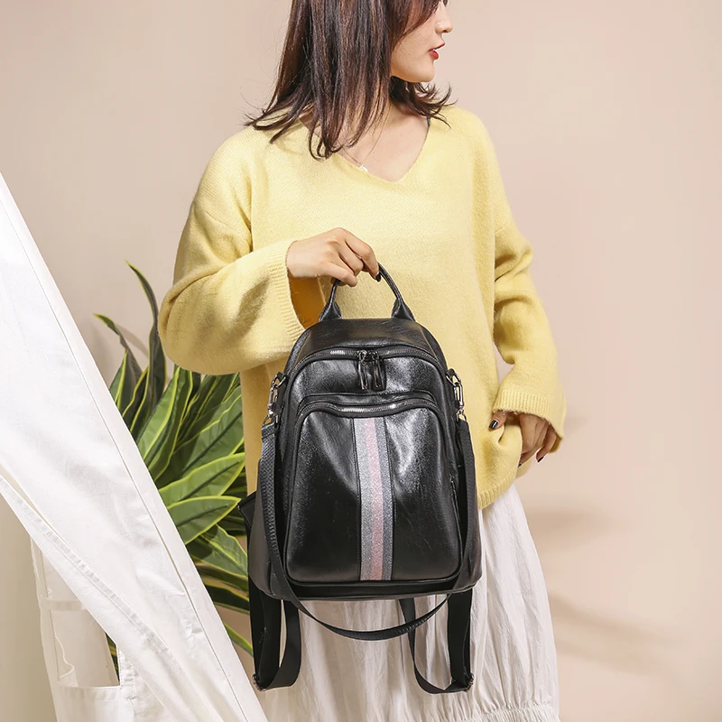 Рюкзак Новая роскошная брендовая сумка из искусственной кожи высокого качества в студенческом стиле, белая сумка известного дизайнера