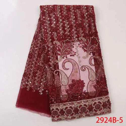 Винно-красная сетчатая ткань для вышивки, ручная кружевная ткань для вышивки, плотная ткань для шитья MR2924B - Цвет: p5