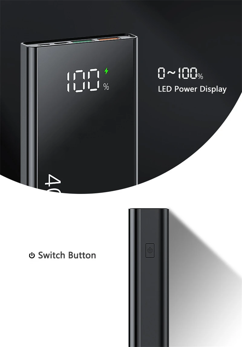 PD 40W Power Bank Fast Charging for Huawei P40 Power Bank 20000mAh Powerbank Portable Exterbal Battery Charger for Xiaomi iPhone wireless charging power bank