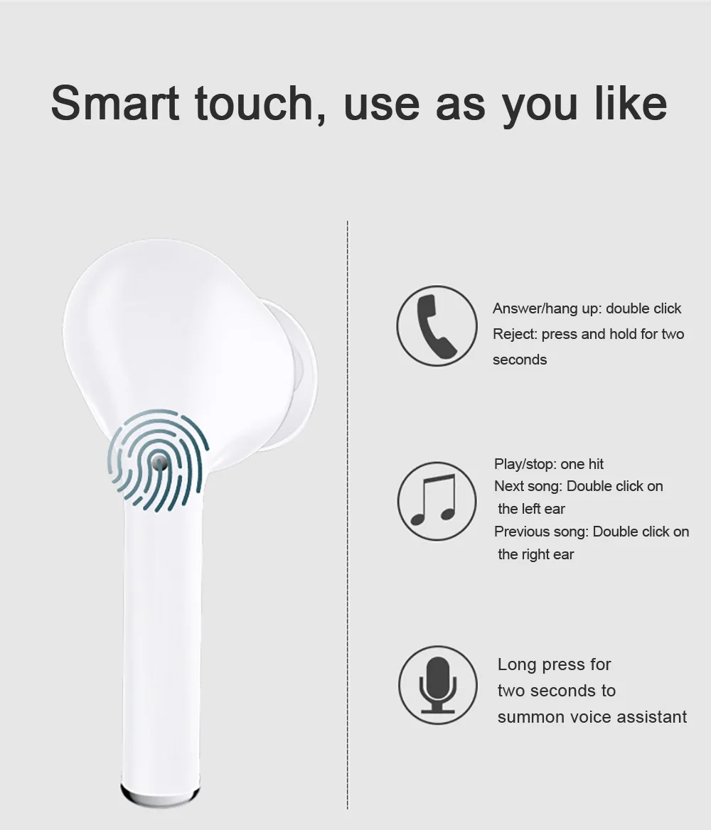 J3 TWS bluetooth 5,0 Беспроводные наушники с шумоподавлением гарнитура с сенсорным управлением стерео аудио водонепроницаемый двусторонний звонок