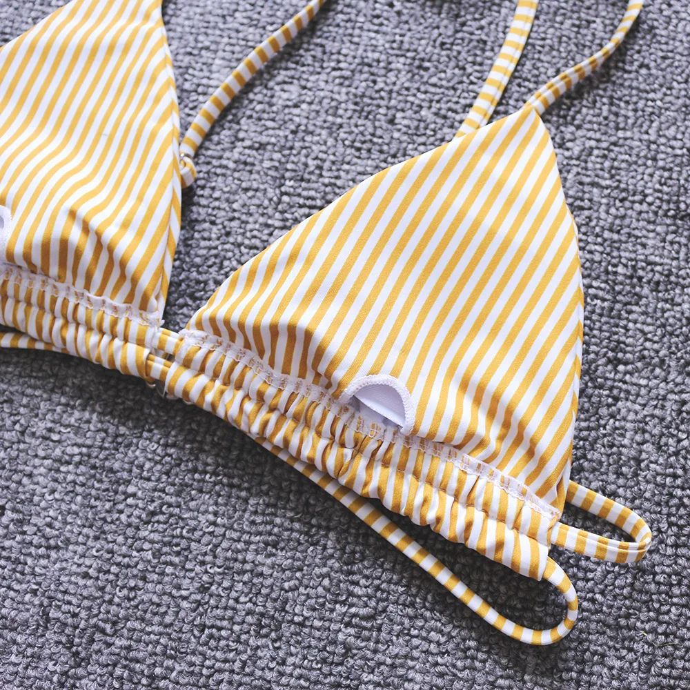 PLAVKY, сексуальное бикини с поясом, высокая талия, набор,, желтая полоска, купальник, с завязками спереди, женская одежда для плавания, Женская пляжная одежда, купальник