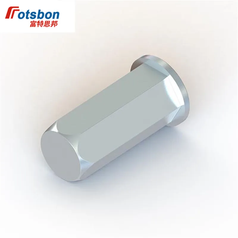 

M4/M5/M6/M8/M10/M12 Flat Head Threaded Tubular Hexagon Blind Riveted Nut Insert Riveting Nuts inserti Rivnut Insertos Inserts