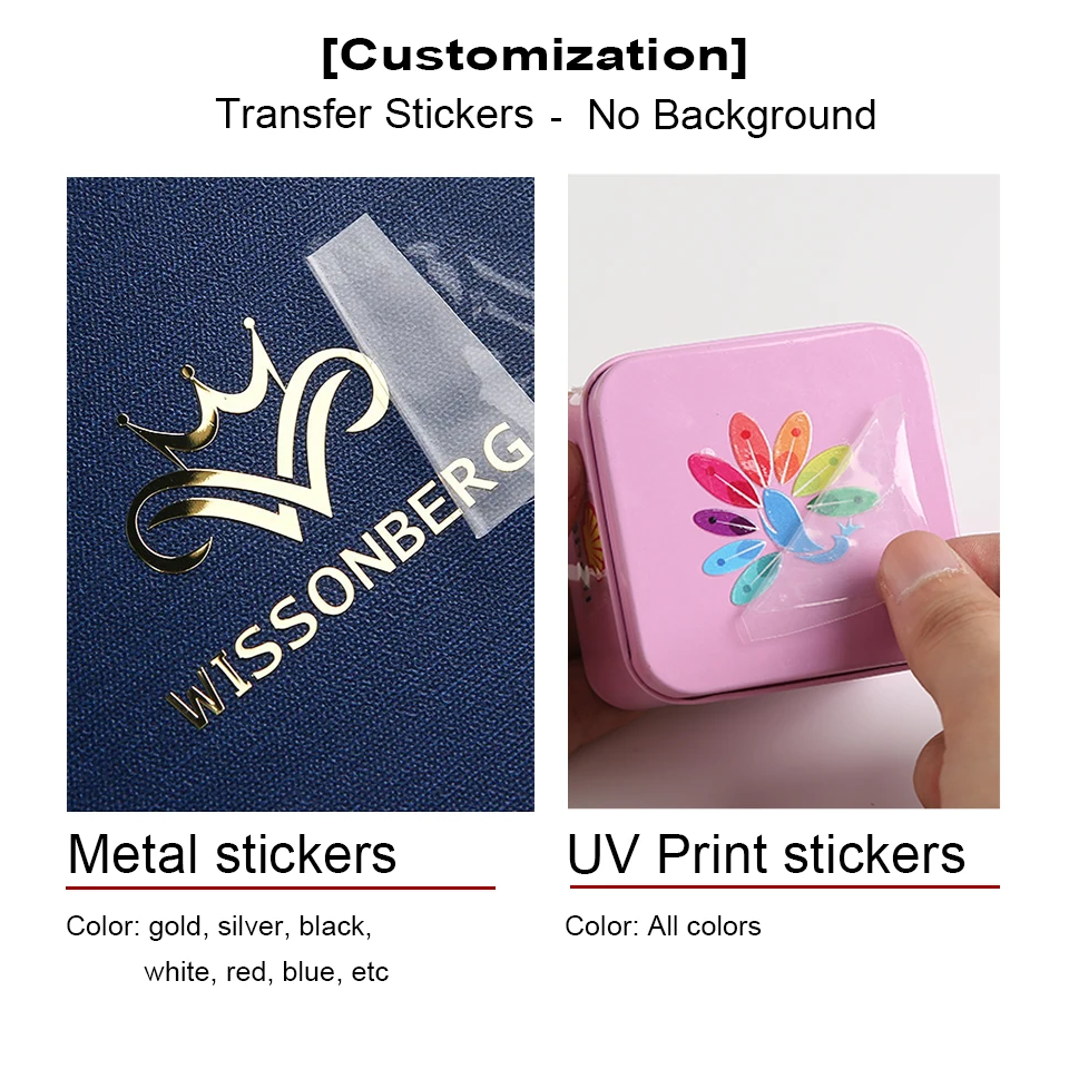 Transfer Sticker 3D custom color UV transfer sticker DTF print brand logo
