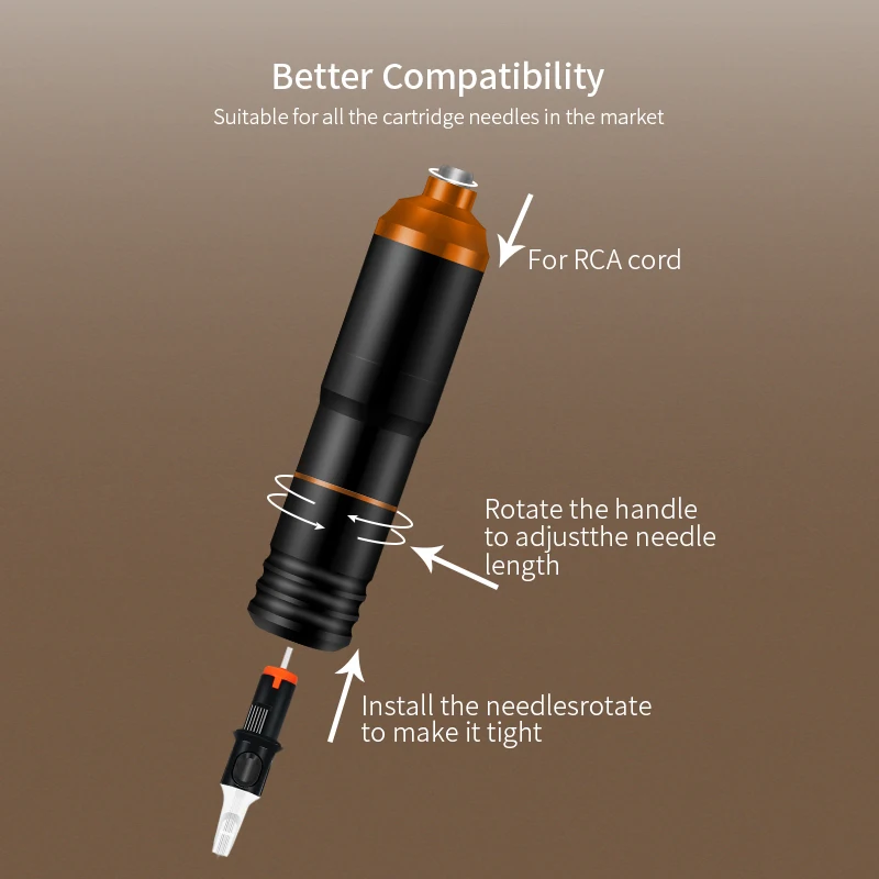 Роторная тату машинка интерфейс RCA импортный мотор самолет алюминиевый сплав