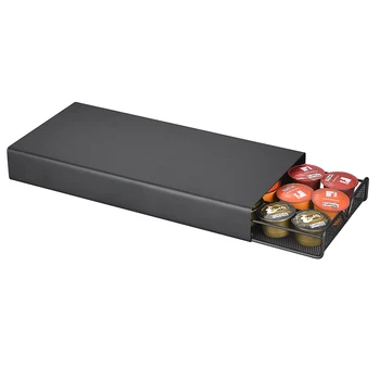 

HLZS-Durable Coffee Stand Rack Drawers Capsule Organizer Coffee Capsule Holder Dolce Gusto/Lavazza/Nespresso Coffee Capsules She