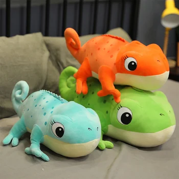 

New Arrival Cute Chameleon Pillow Plush Toy Full Filling Stuffed Animal Plush Toy Stuffed Cushion for Kids Birthday Gifts