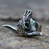 2020 New Goat Head Skull Rings Mens Gothic Animal Rings Baphomet Demon 316L Stainless Steel Punk Rock Biker Jewelry 6