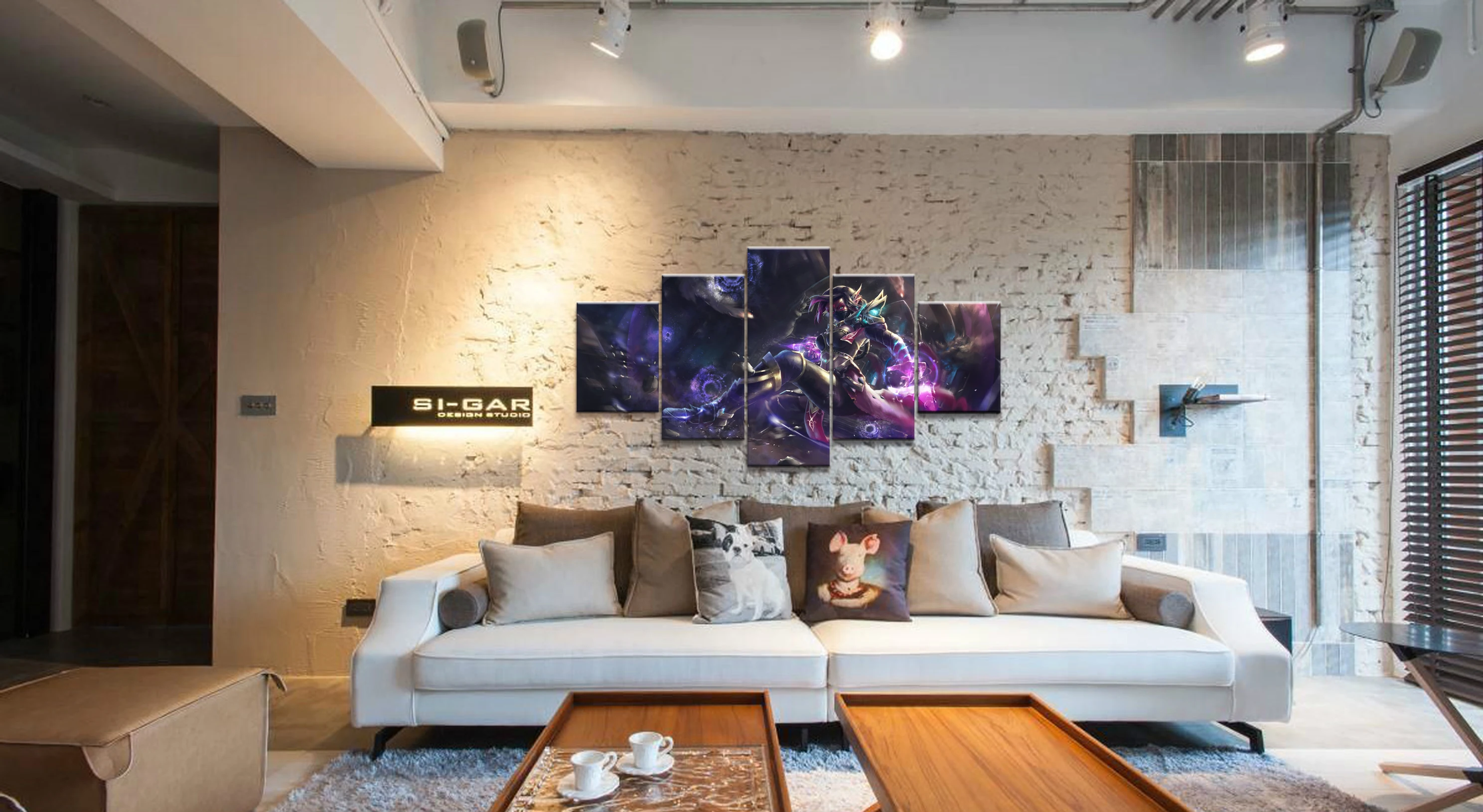 Home Decor Modular Canvas Picture 5 Piece Dota 2 Templar Assassin Game Painting Poster Wall For Hom