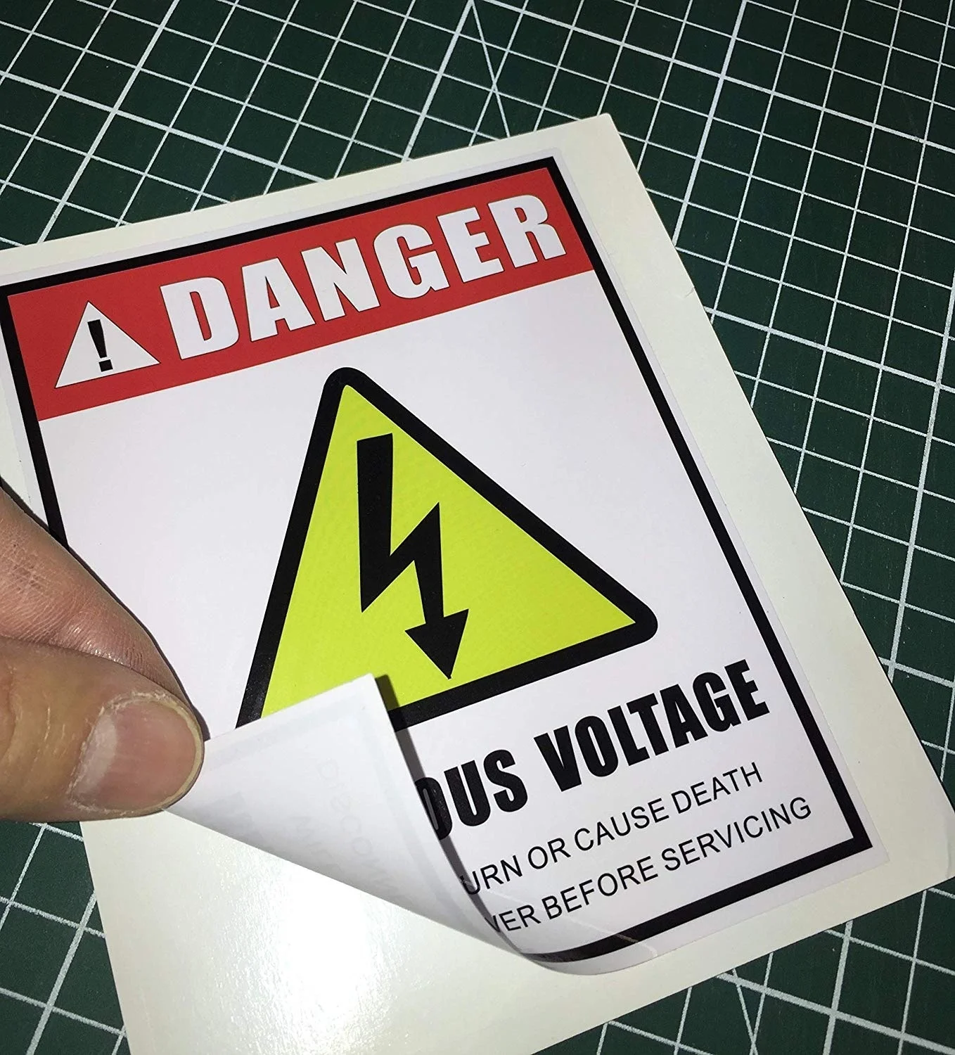 4 xнаружный/внутренний опасный удар напряжения высокого напряжения Электрический предупреждающий знак безопасности этикетка наклейка