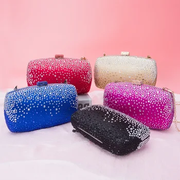 

Women's Crystal Clutch Gold Evening Bag Luxury Wedding Clutch Purse Elegant Handbag Female Blue Black Shoulder Bag ZD1452