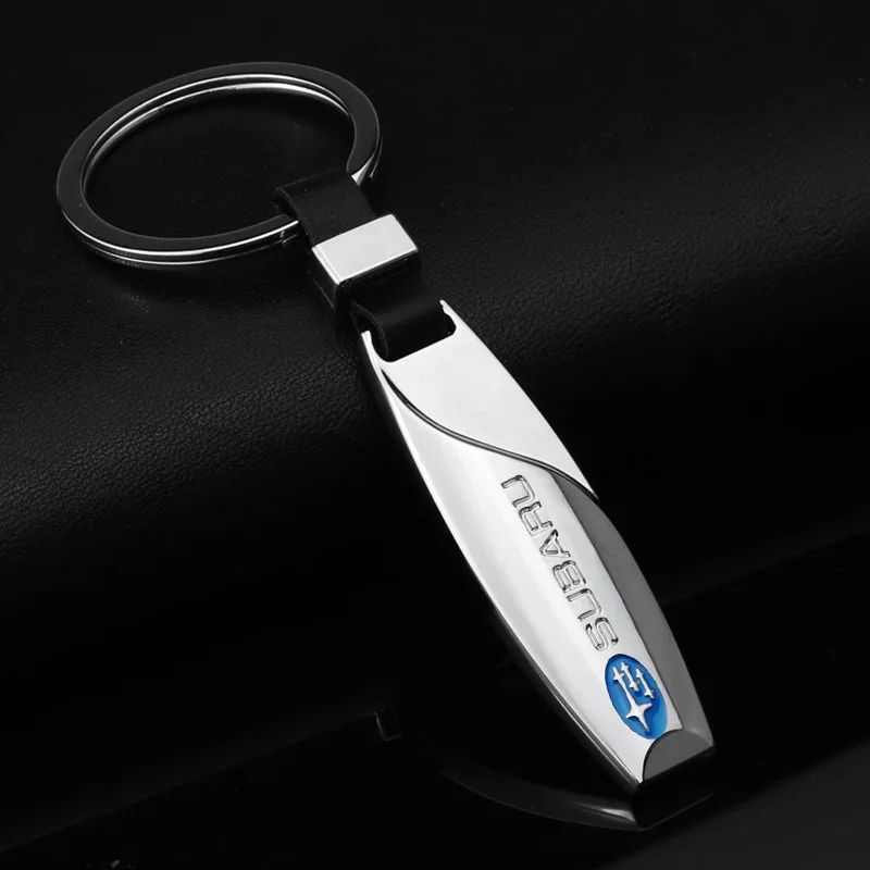 Zinc alloy water drop type car logo keychain car pendant for gifts to Subaru car holder