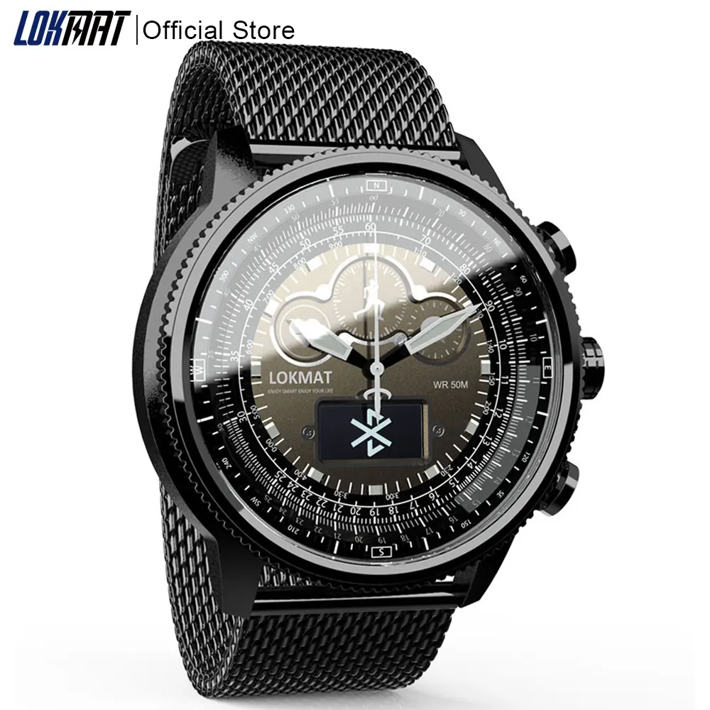 

LOKMAT Bluetooth Smart Watch Sport Waterproof pedometers Information Reminder digital men clock smartwatch for ios Android phone