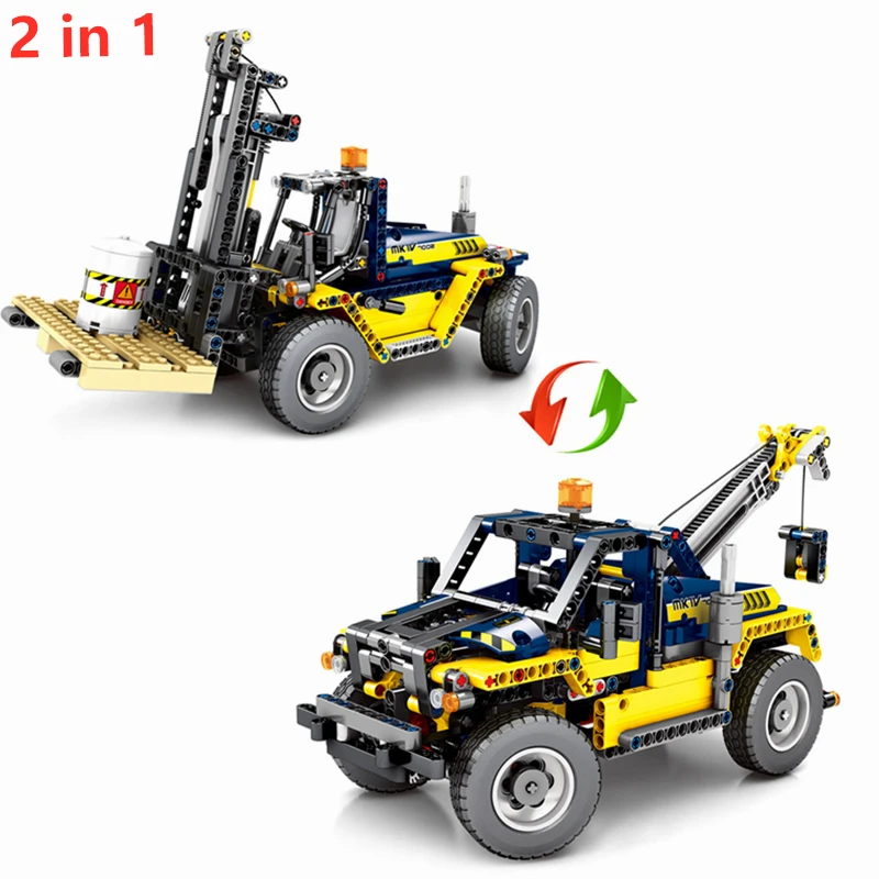 

NEW Technic Mechanical Engineering Forklift Crane Building Blocks Set Bricks Classic Car Model Kids Toys Gift Compatible Legoe