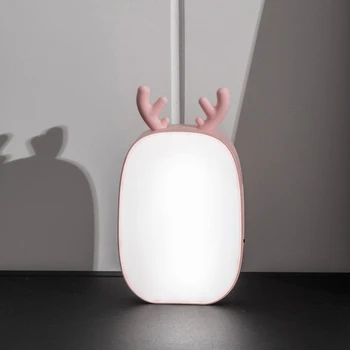 

2 In1 Rechargeable Cute Deer Small Table Lamp and Power Bank Home Outdoor Portable Night Light Kids Gift Reading LED Light