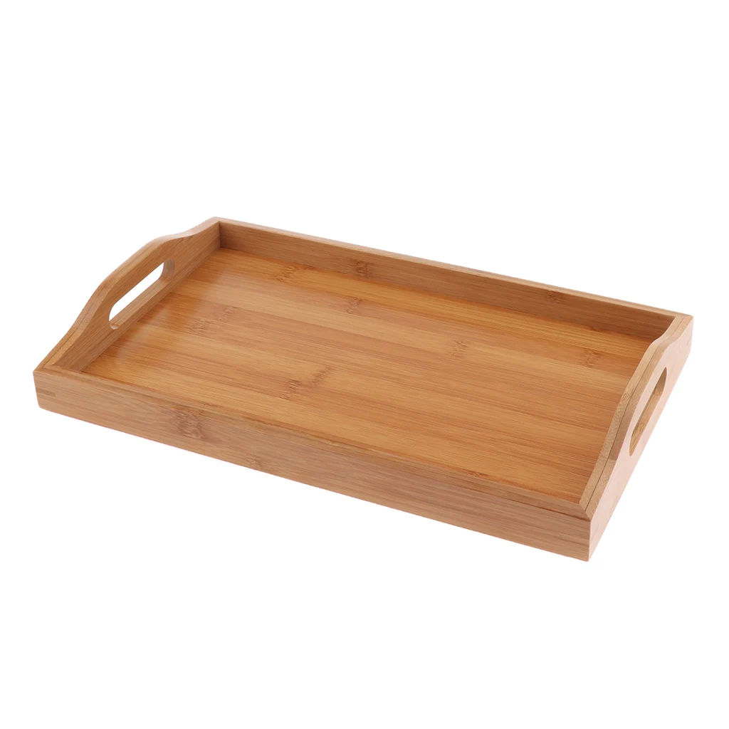 Various Size Exclusive Wood Serving Tray Food Dish Kitchen Vintage Solid - 6 Sizes Available