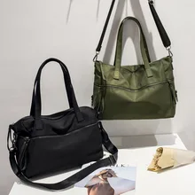 Большая Холщовая Сумка на плечо, женская сумка, мужская дорожная сумка, нейлоновая переносная спортивная сумка для фитнеса, водонепроницаемая