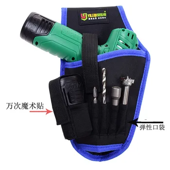

Hardware Tools Bag for Electric Drill Wrench Socket Sleeve Multiple Pockets with Belt Can Be Tied To Waist Kit Tool Organizer