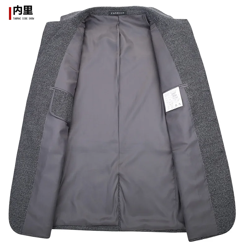 Плюс 10XL 8XL 6XL пиджак для Для мужчин; сезон зима-осень Для Мужчин's Повседневное Клетчатый костюм с лацканами Slim Fit Стильный Пиджак в клетку куртка-парка