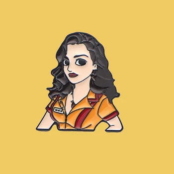 

O297 Wholesale 10pcs/lot TV Show 2 Broke Girls Schrute Farms Metal Enamel Pins And Brooches For Fashion Backpack Badge Gifts