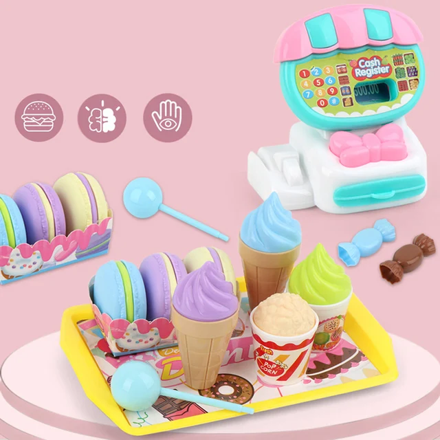 Children Shop Cash Register Fruit Vegetable Dessert Pretend Play Children Toy 3
