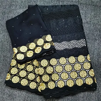 

African lace High Quality Cotton Lace Fabric 2020 Latest Swiss Voile Lace In Switzerland For Party Dress 5yards+2yards h4-48