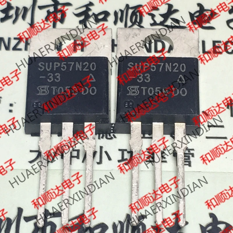 5 шт., новые оригинальные кнопки SUP57N20-33-220 200V 57A