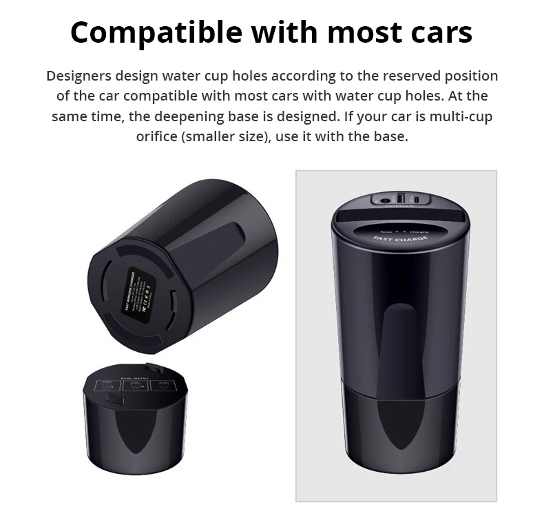 Qi Fast Wireless Car Charger Cup (5)
