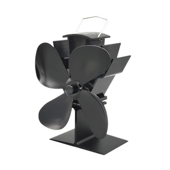 

Fireplace Parts 4 Blades Fireplace Fan Thermal Energy Burner Fan Heat Driven Circulation Eco Warm Winter Fireplace Fan