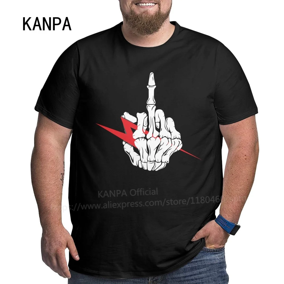 

Забавные хлопковые футболки Kanpa с пальцами для больших мужчин, мужская одежда с рисунком, топы для тренировок, футболка с косточками для пальцев большого размера