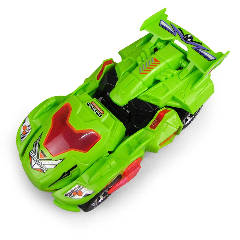 Горячая динозавр трансформирующий автомобиль светодиодный мигающий автомобиль игрушка трансформация RC автомобиль музыкальный классный подарок для детей