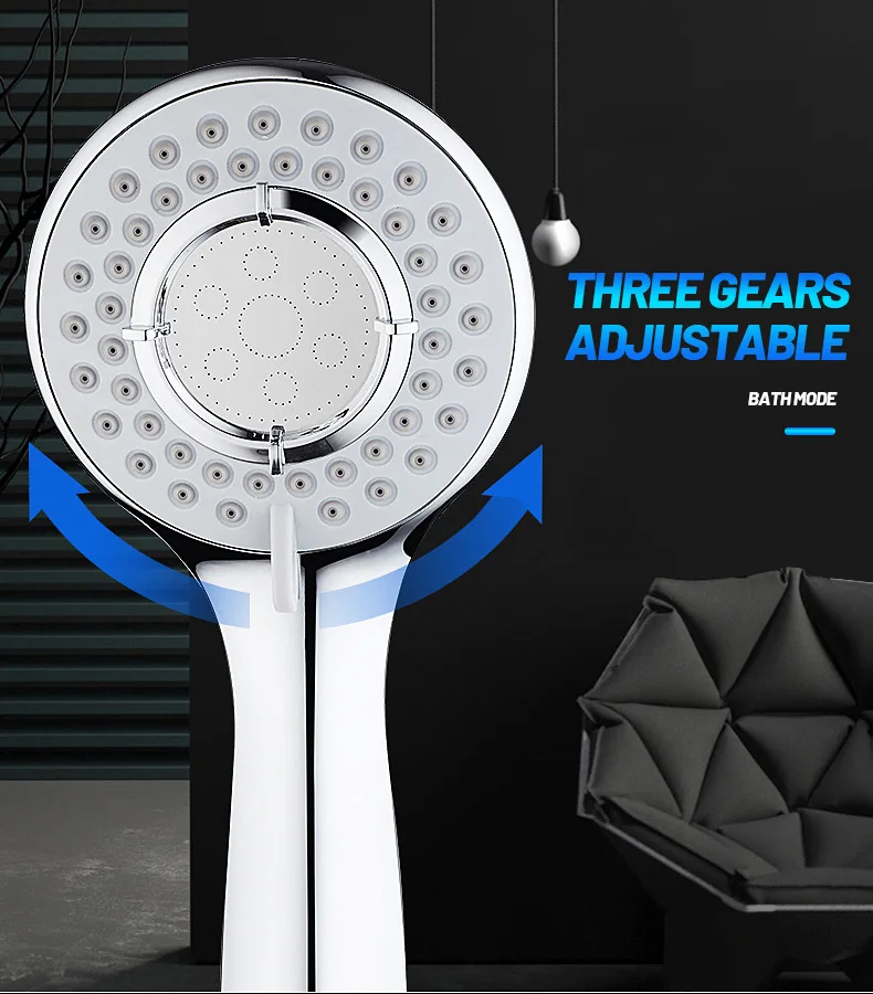 modos cabeça chuveiro alta pressão névoa massagem acessórios do banheiro abs