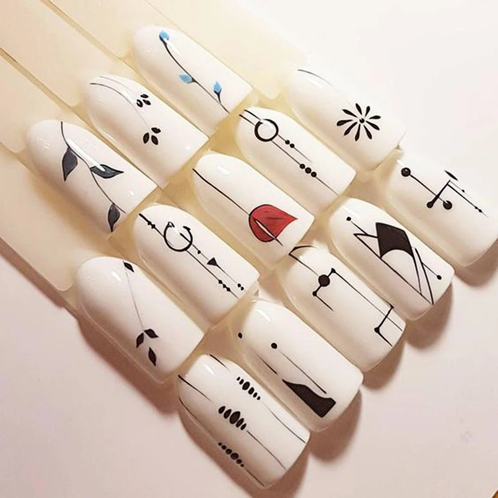 1 шт стикер для дизайна ногтей переводные наклейки с водой простые раскрашивающиеся Цветочные маникюрные Слайдеры для украшения ногтей водяные знаки обертывания BESTZ643