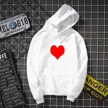 

2020 Hoodie Sweatshirt Heart Printing Hoodies Fashion Casual Harajuku Hoodies Spring Autumn Thicken Warm Women Sweatshirts