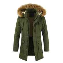 Толстые теплые лыжные куртки пальто зимняя куртка мужская Повседневная Длинная Верхняя одежда с капюшоном меховой воротник ветровки куртки мужские Veste