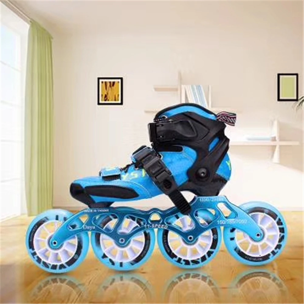 

Marathon Carbon Fiber Inline Speed Skates Shoes for Children Kids Racing Track Competition 4X90mm 3X100/110MM 3-wheels Pro