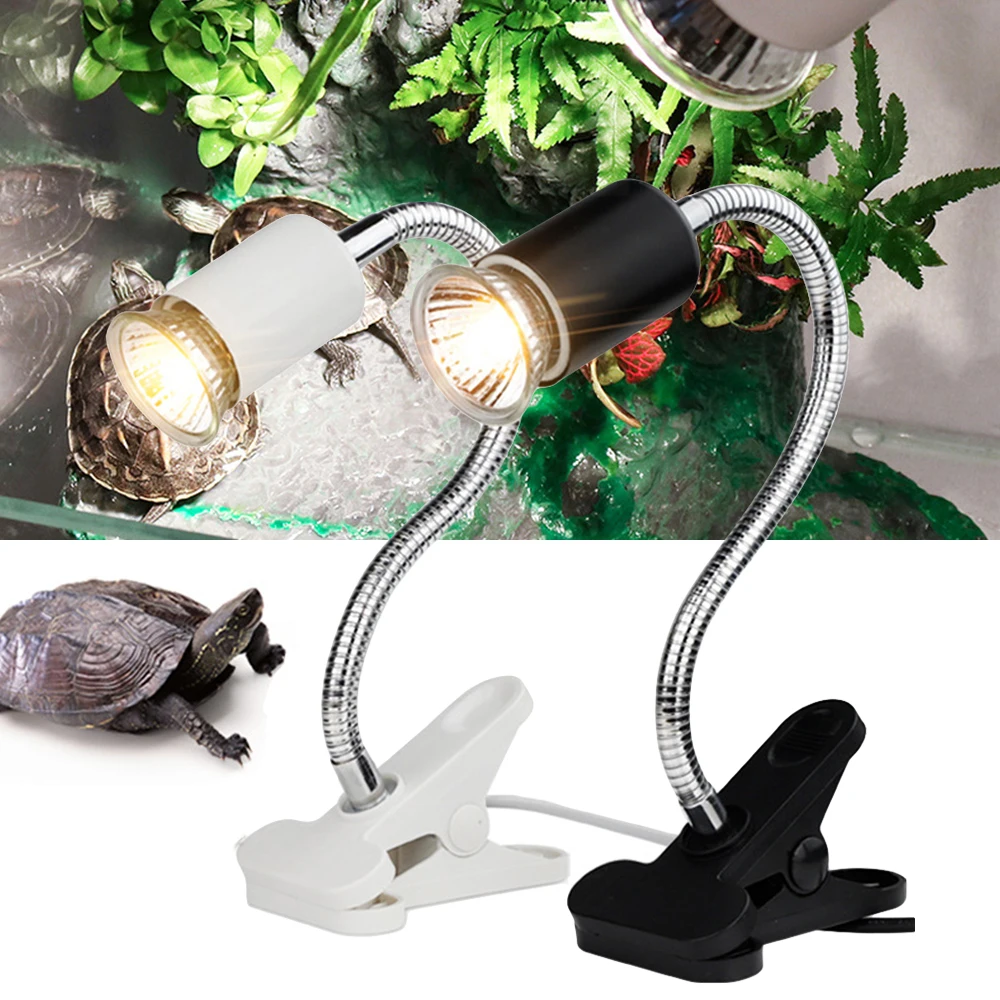 

220V UVA + UVB 3.0 Reptile Lamp Set with Clip-on Light Holder Basking Lamp Heat light Kit for Turtles Lizard Temperature Control