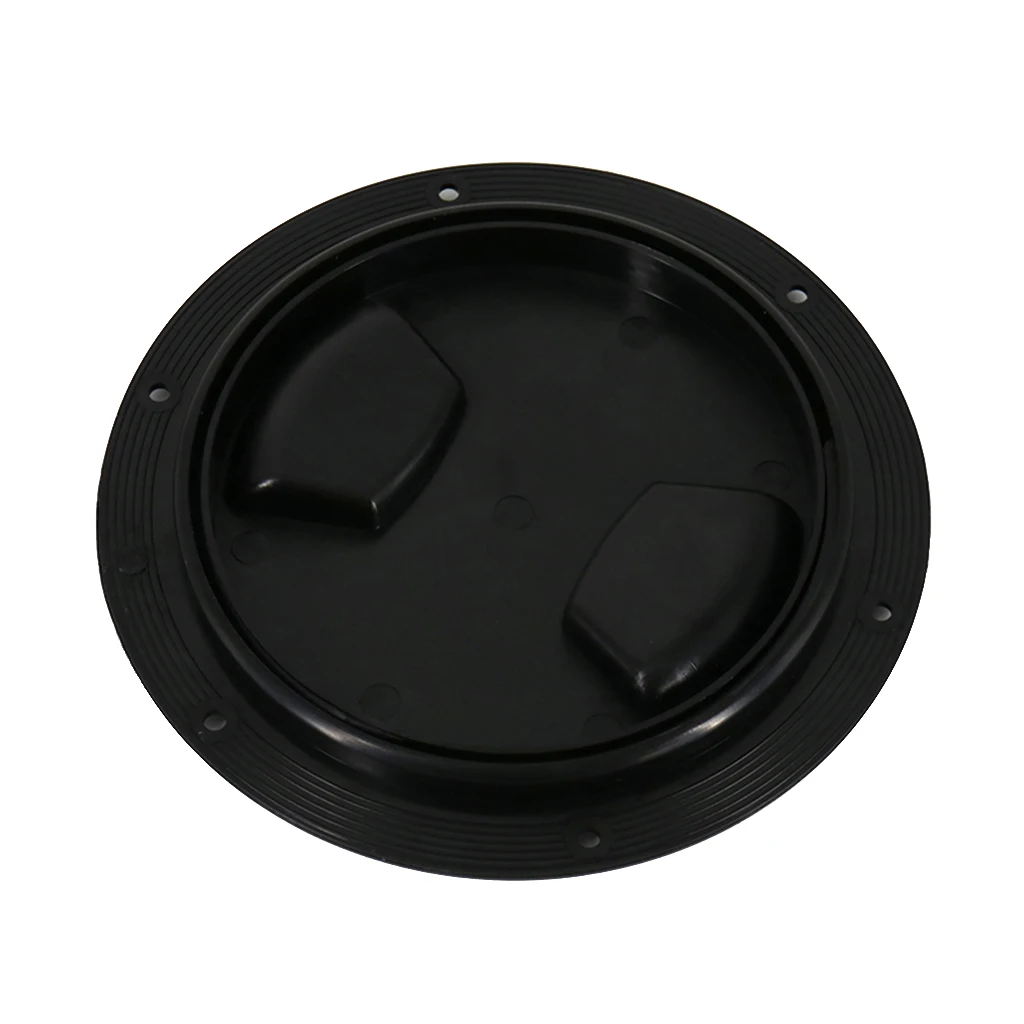 Marine Boat Kayak Canoe Circular Hatch Cover Deck Plates for Boats, Black, 5 inch